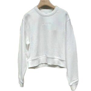 Burberry Women's Torto Crewneck Cotton Sweatshirt White S 8084389